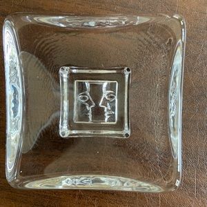 Vintage Kosta Boda “Two Faces”tray